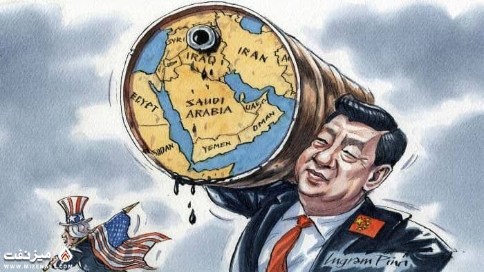 بشکه خاورمیانه برای چین | کارتون