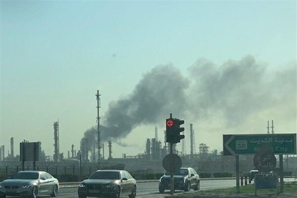 وقوع آتش سوزی در یکی از پالایشگاه‌های نفت کویت